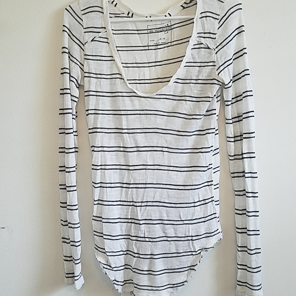 Long sleeve striped top